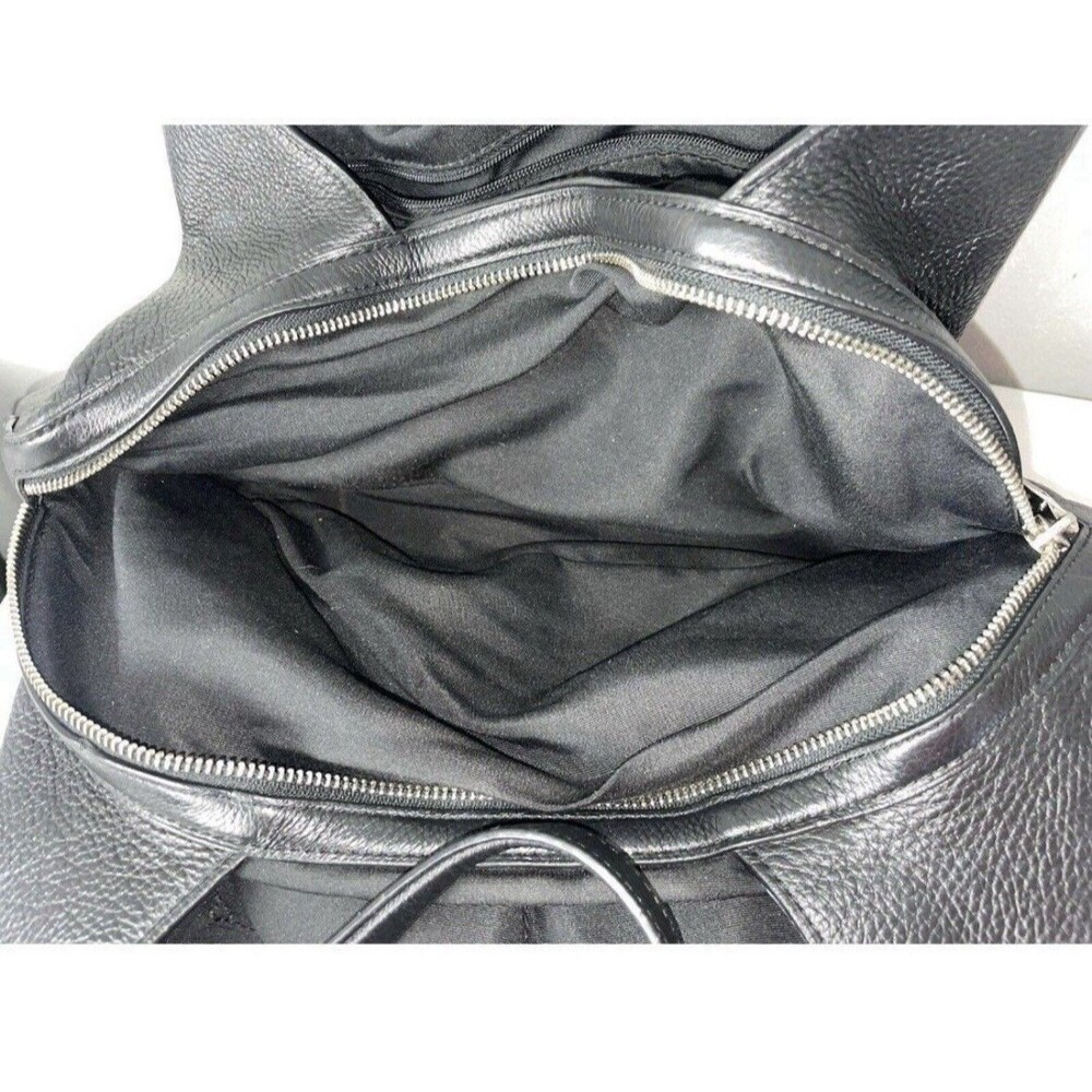 Coach Hallie Pebble Leather Shoulder Bag - Black/Chrome F80268 Soft Leather - Picture 10 of 12